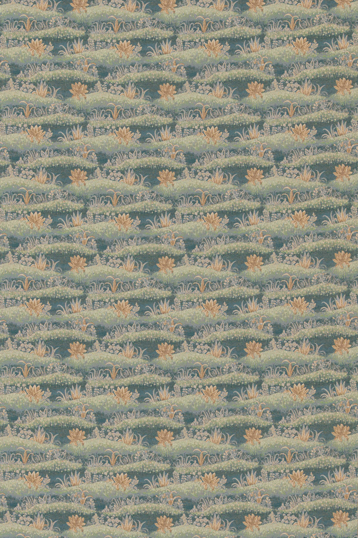 Garden Tapestry - Teal - G P & J BAKER Fabric