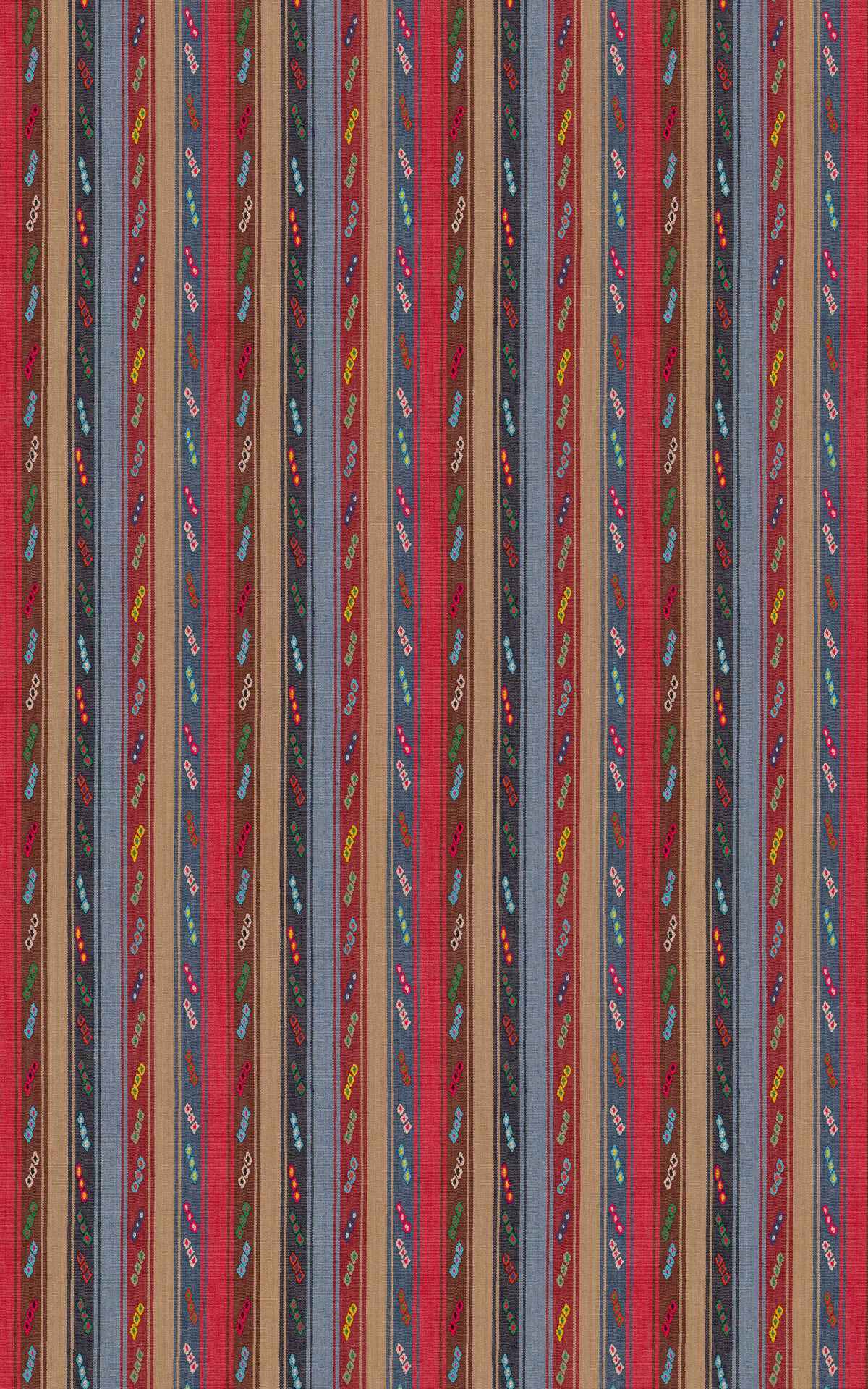 Bf1112830 Tip Toe Crimson Blue G P J Baker Fabric - G P & J BAKER Fabric