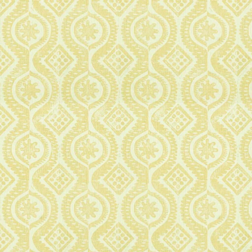 Damask - Yellow - LEE JOFA Fabric