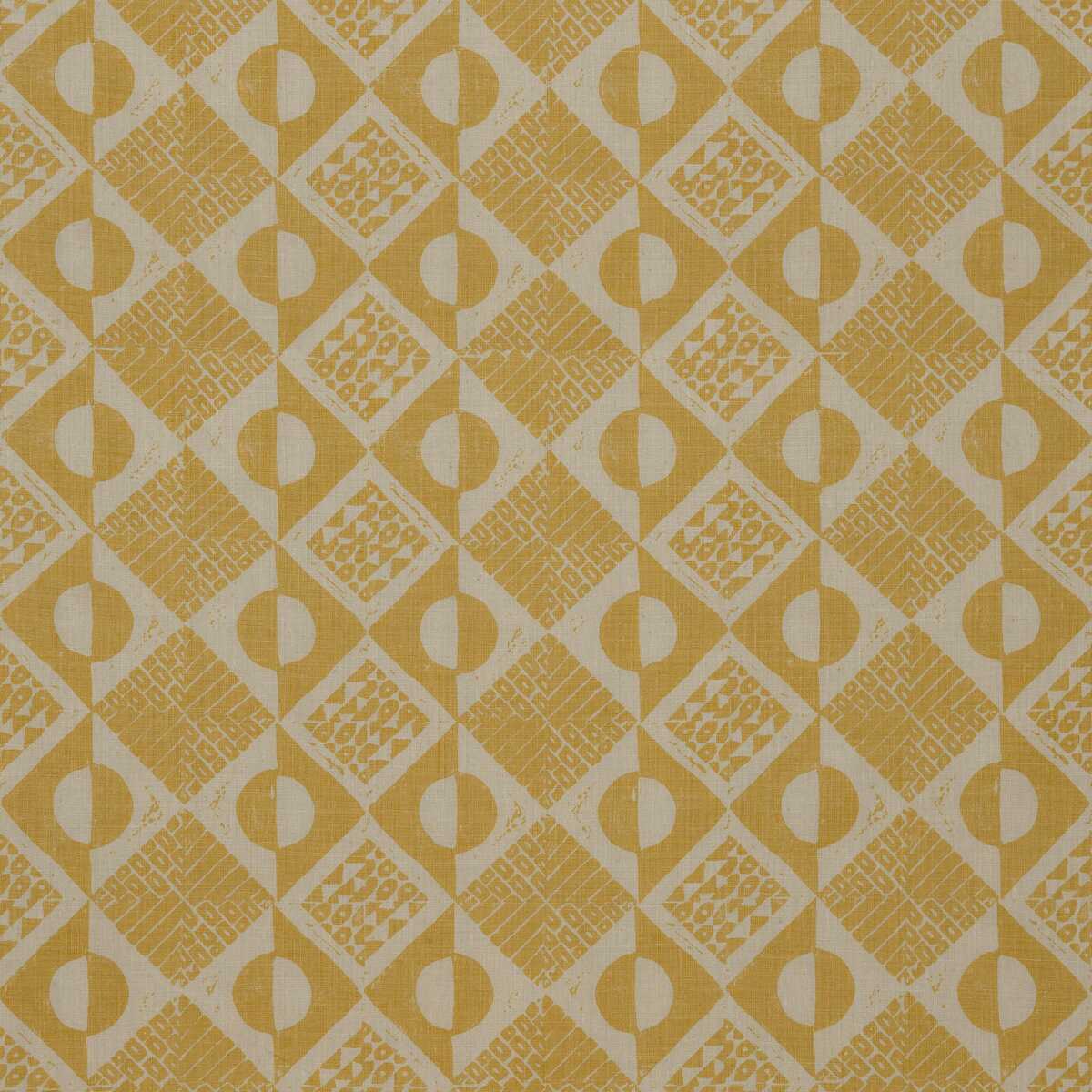 Circles And Squares - Ochre - LEE JOFA Fabric