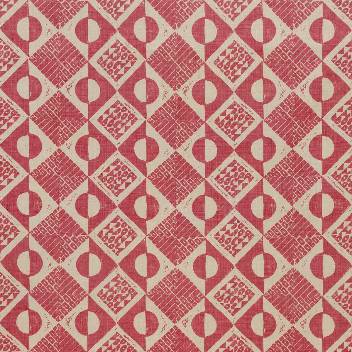 Circles And Squares - Berry - LEE JOFA Fabric