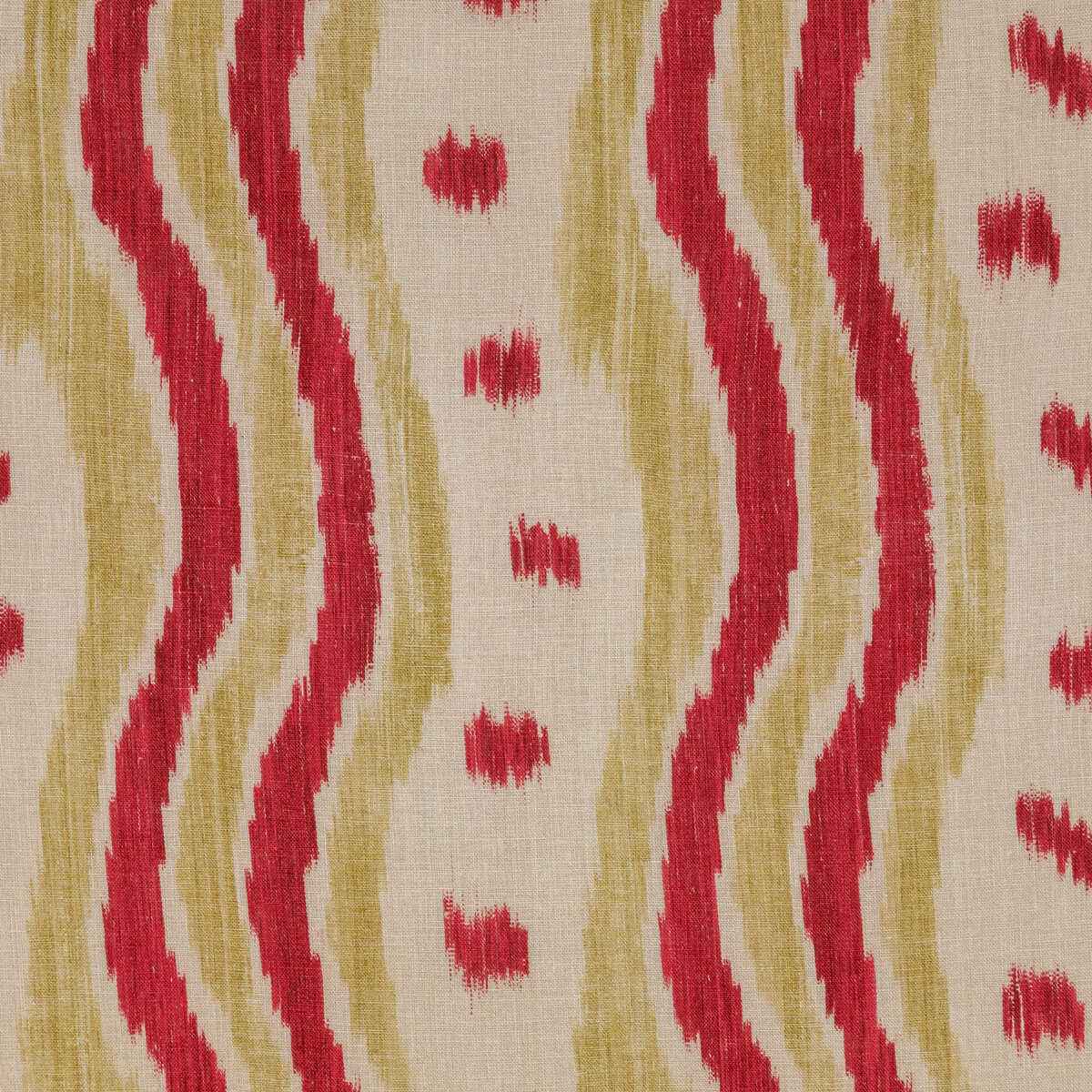 Bfc36873190 Ikat Stripe Red Green Lee Jofa Fabric - LEE JOFA Fabric