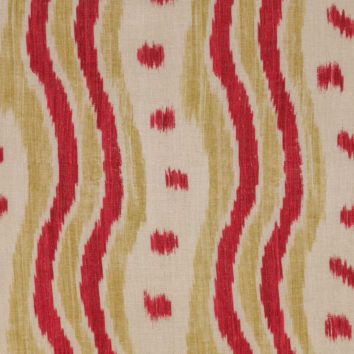 Ikat Stripe - Red/Green - LEE JOFA Fabric