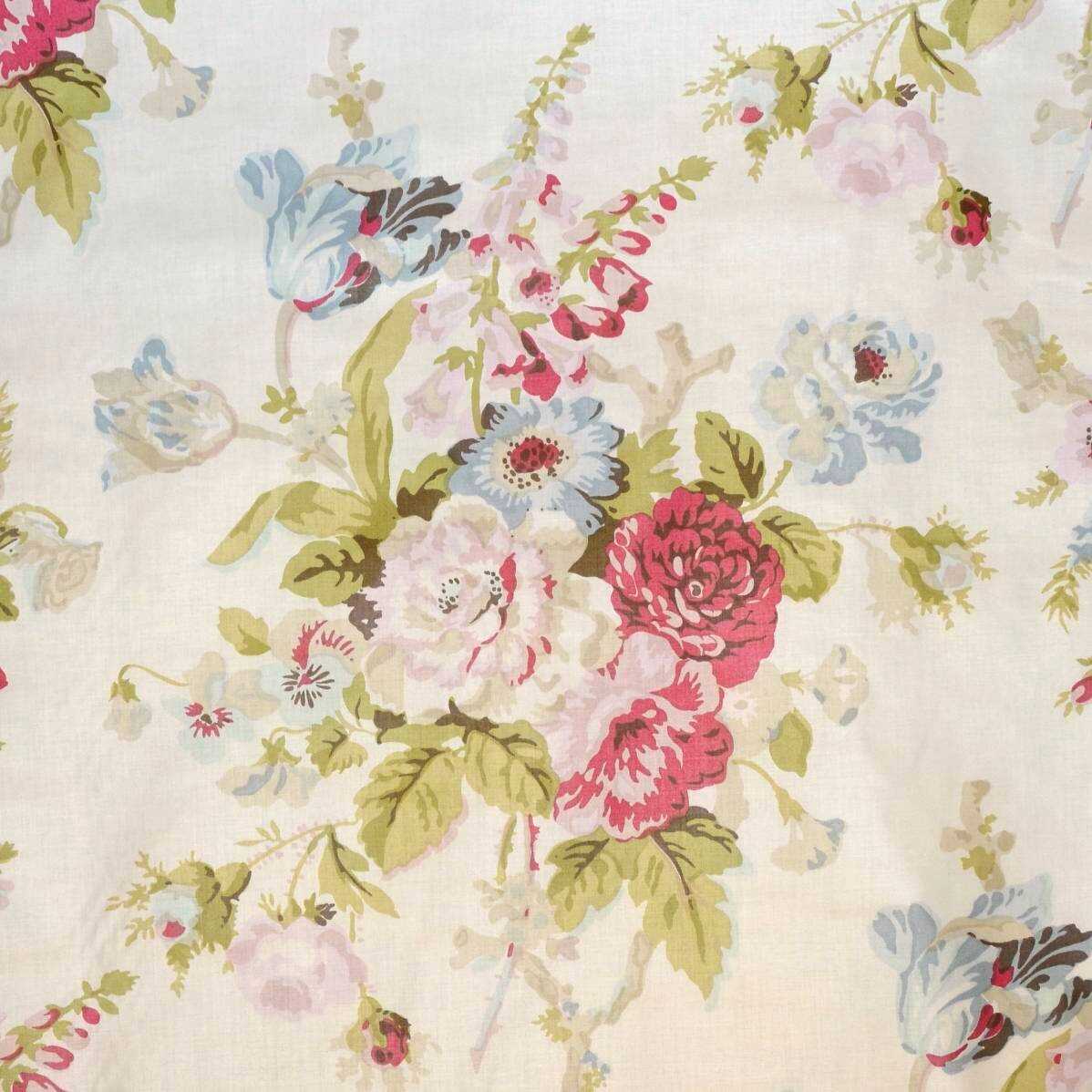 Grenville Glazed Chintz - Pink/Green - LEE JOFA Fabric