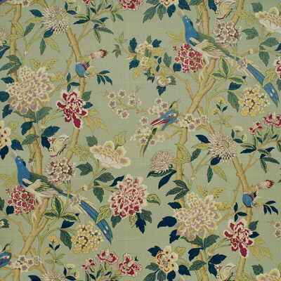 Bp1014830 Hydrangea Bird Aqua Rose G P J Baker Fabric - G P & J BAKER Fabric