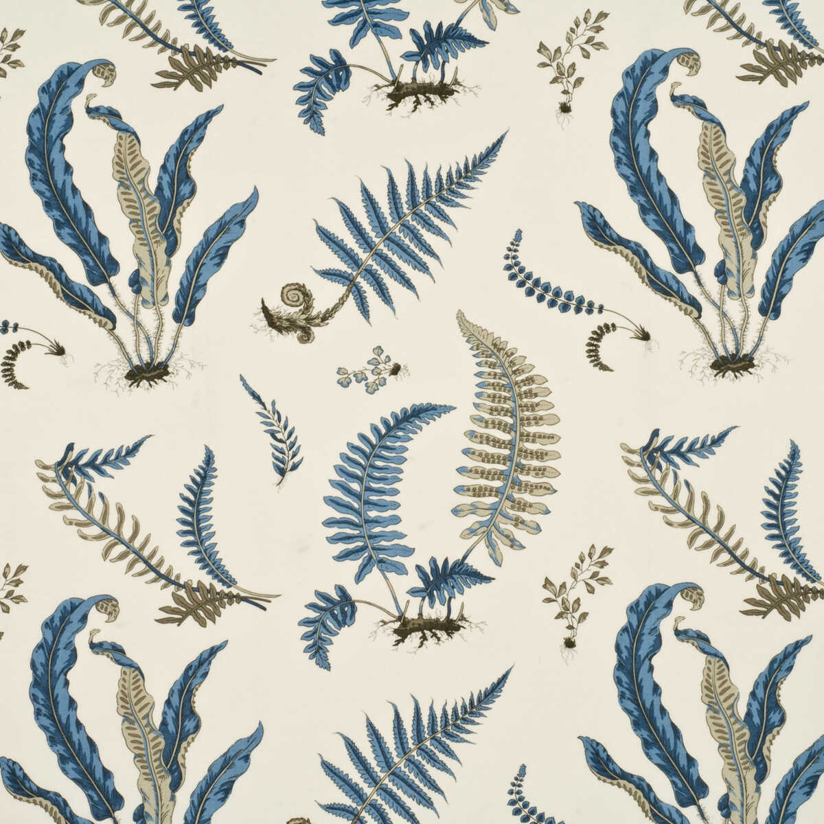 Ferns - Indigo/White - G P & J BAKER Fabric
