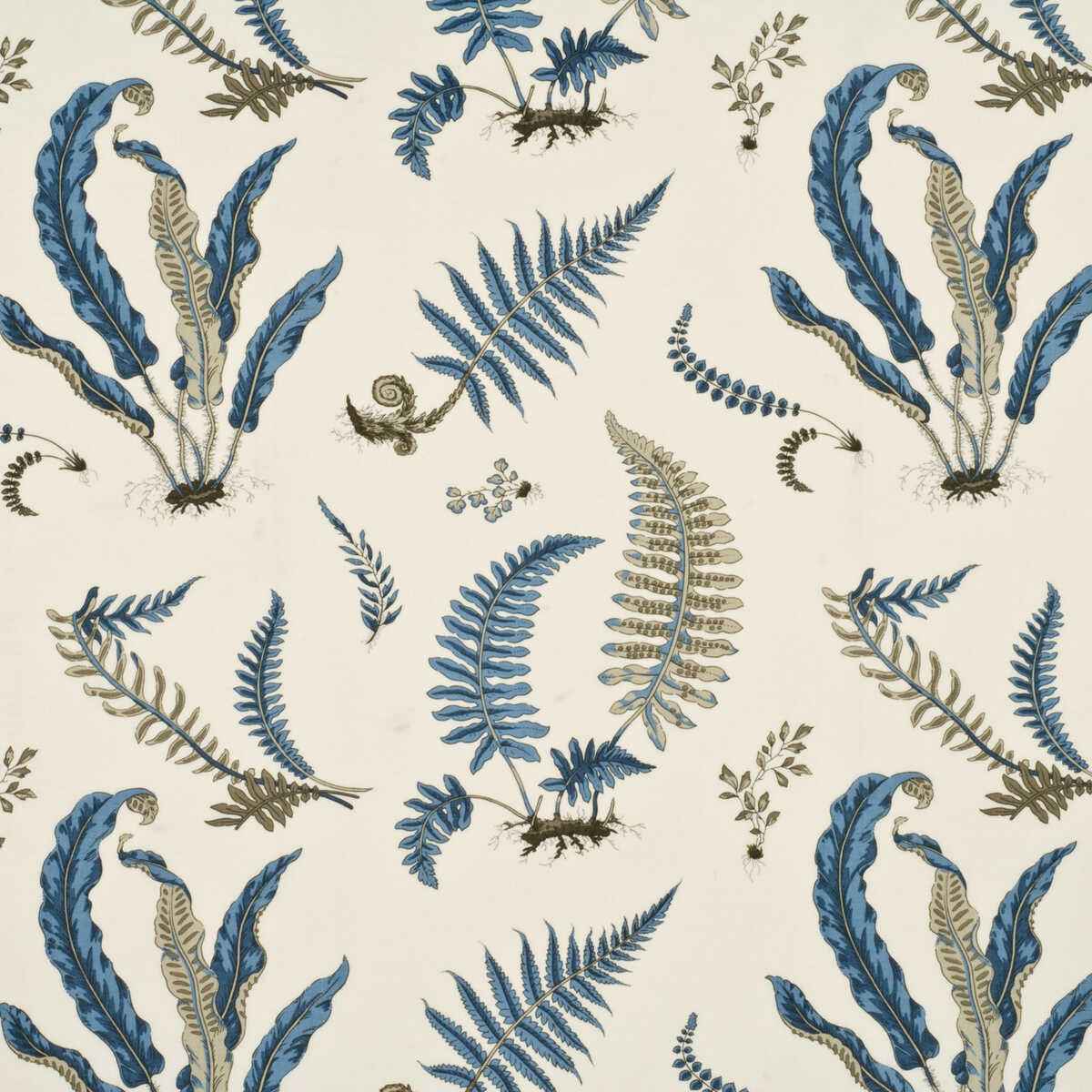 Bp1038120 Ferns Indigo White G P J Baker Fabric - G P & J BAKER Fabric