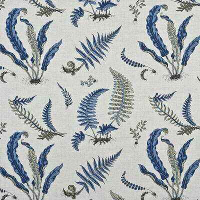 Bp1038210 Ferns Indigo Linen G P J Baker Fabric