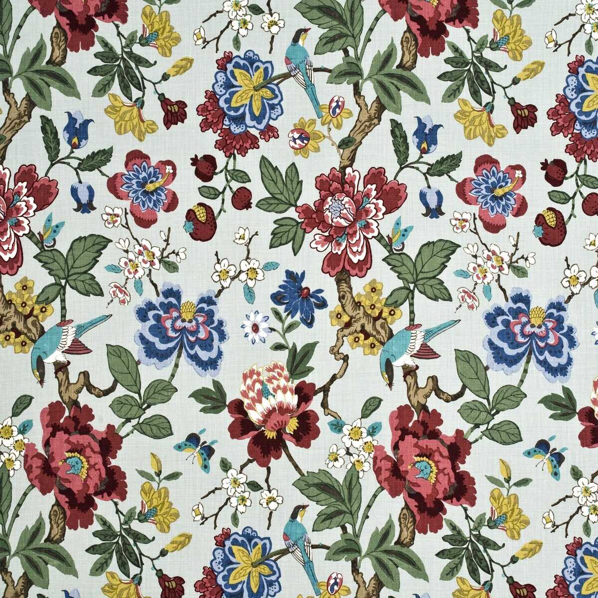 Persian Pomegranate - Aqua/Multi - G P & J BAKER Fabric