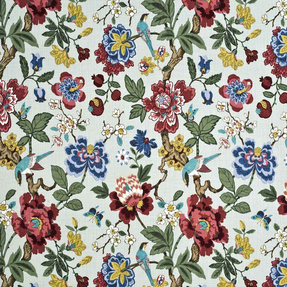 Bp1046430 Persian Pomegranate Aqua Multi G P J Baker Fabric - G P & J BAKER Fabric