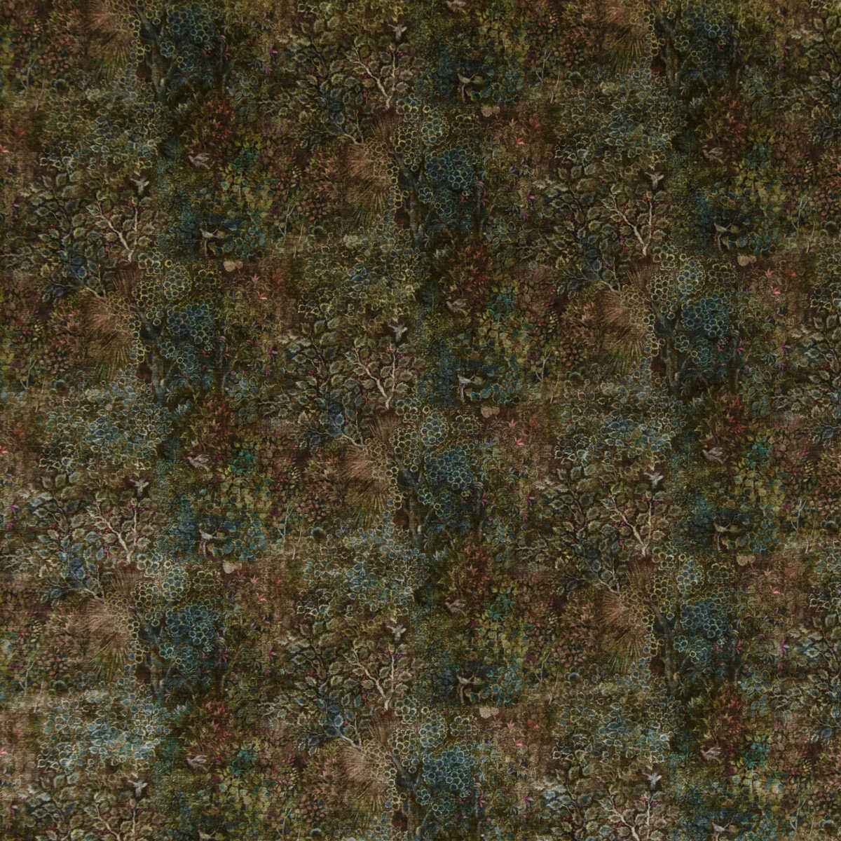 Bp1071120 Persian Garden Velvet Teal Spice G P J Baker Fabric - G P & J BAKER Fabric