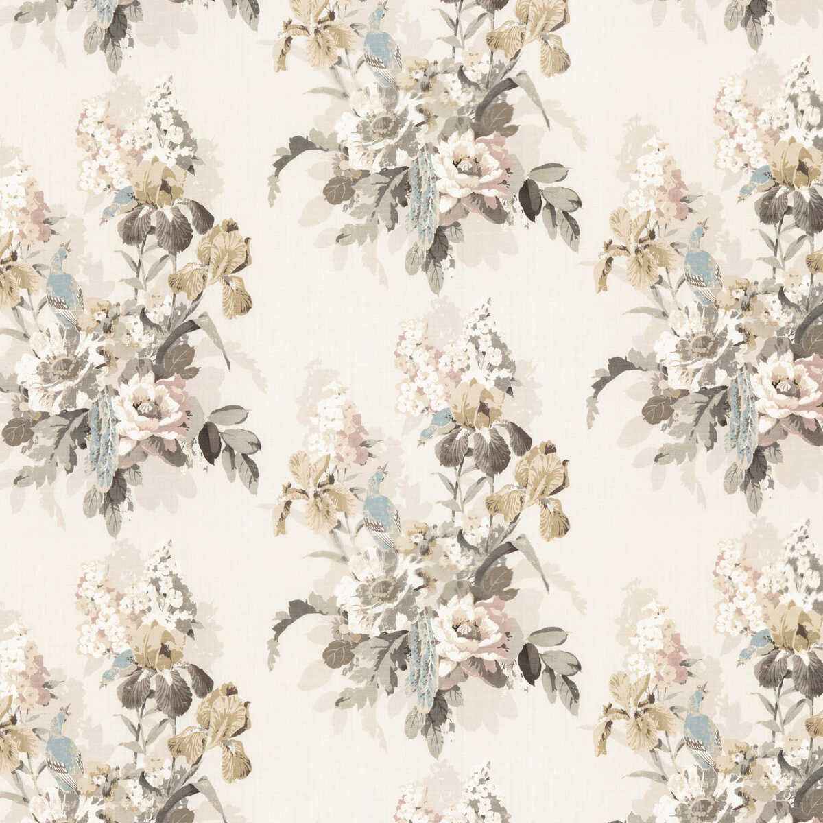 Bp1077430 Bird Iris Ivory Mole G P J Baker Fabric