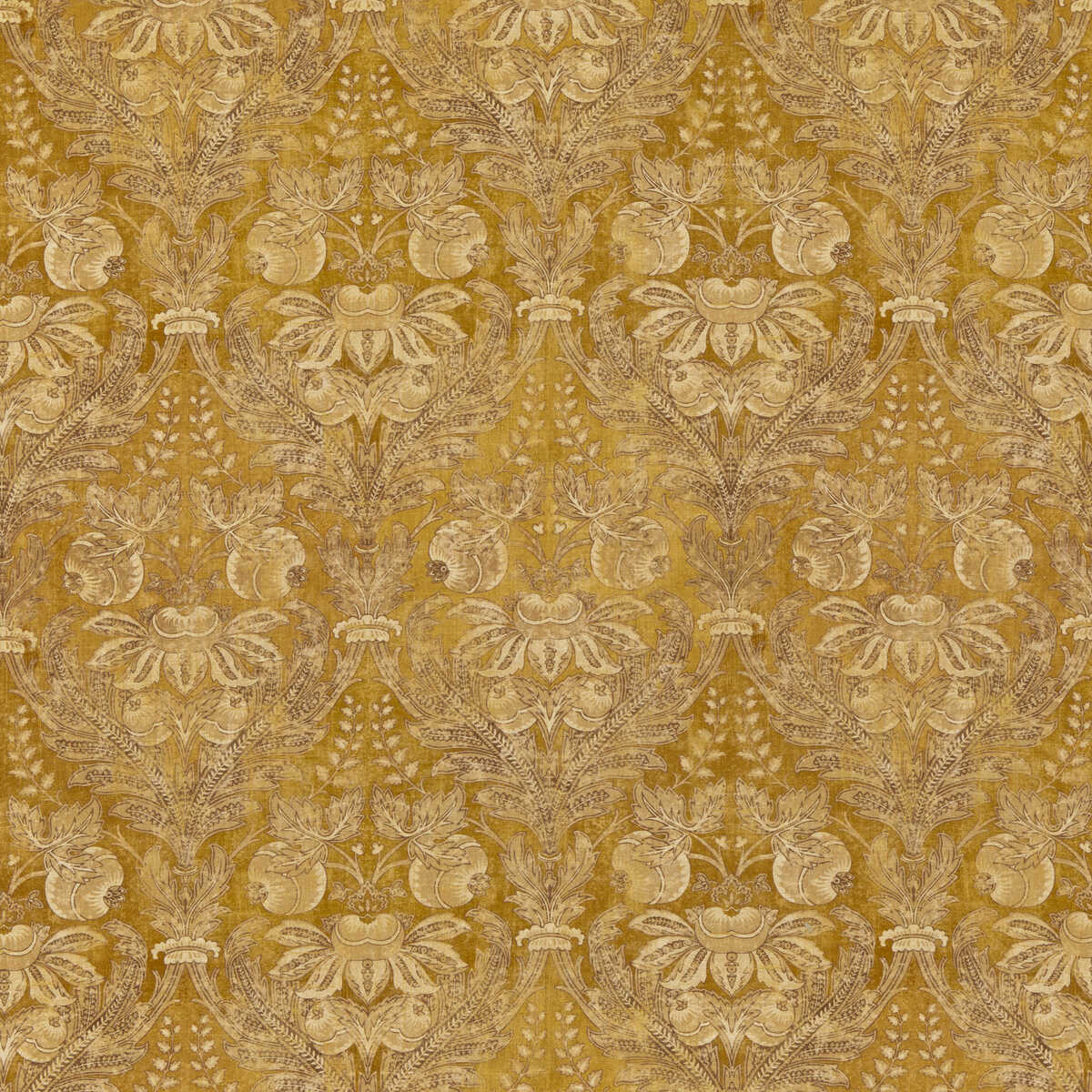 Lapura Damask - Ochre - G P & J BAKER Fabric