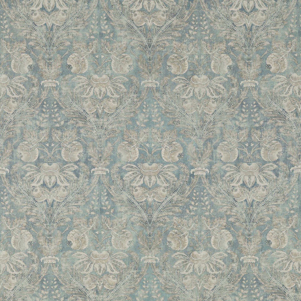 Lapura Damask - Blue - G P & J BAKER Fabric