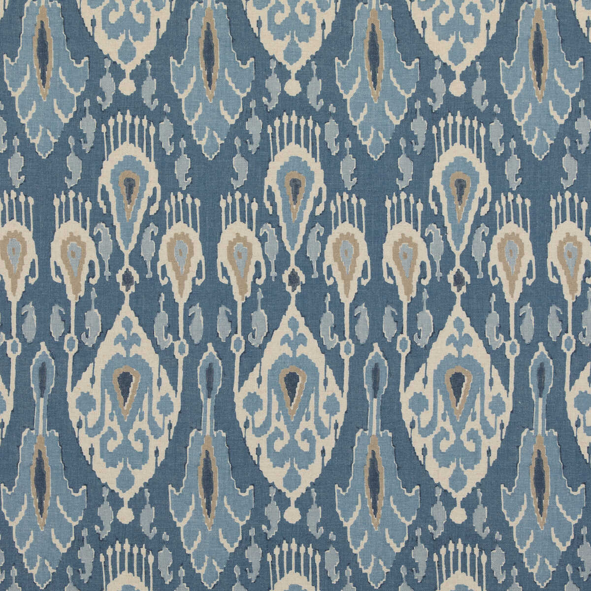 Ikat Bokhara - Blue - G P & J BAKER Fabric