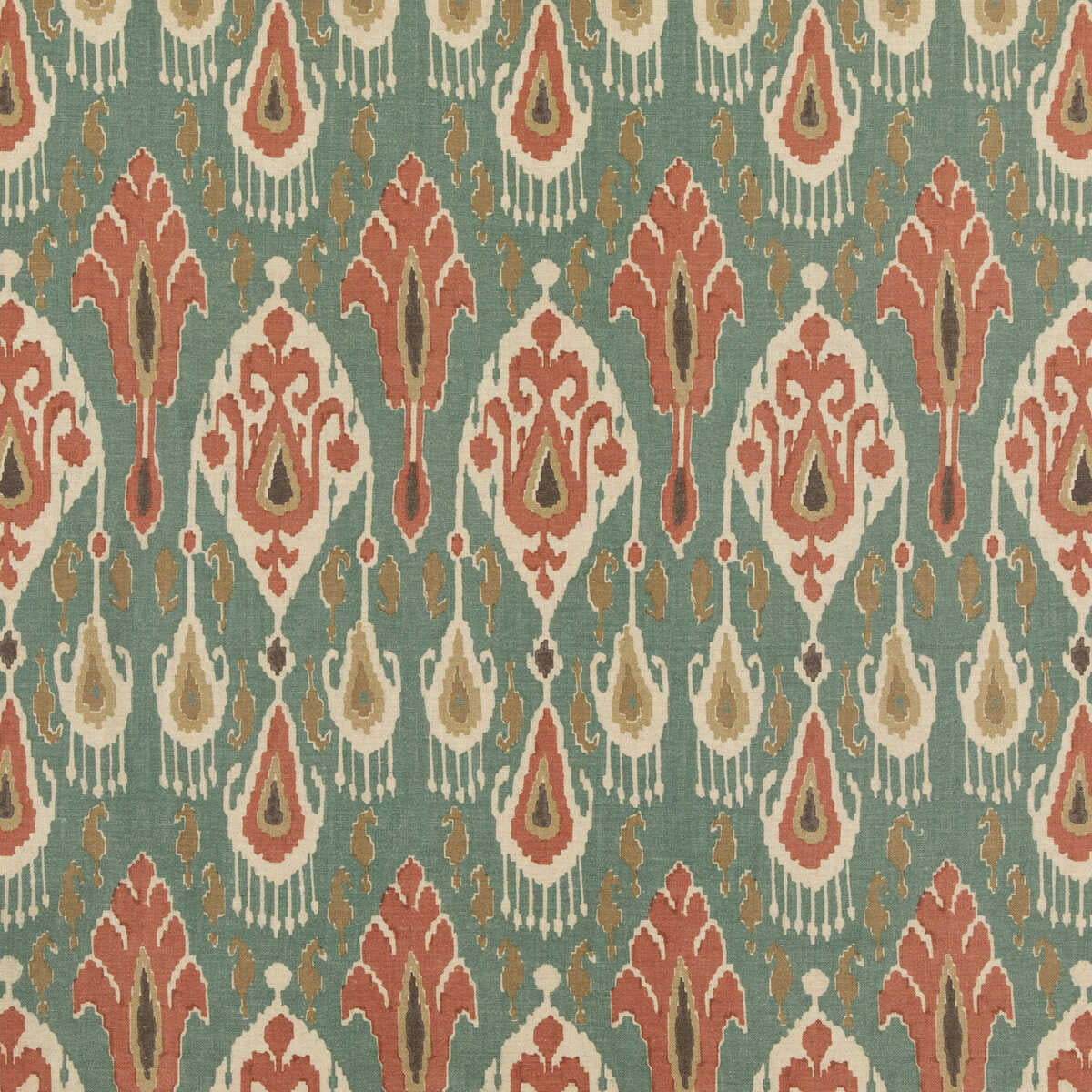 Ikat Bokhara - Teal - G P & J BAKER Fabric