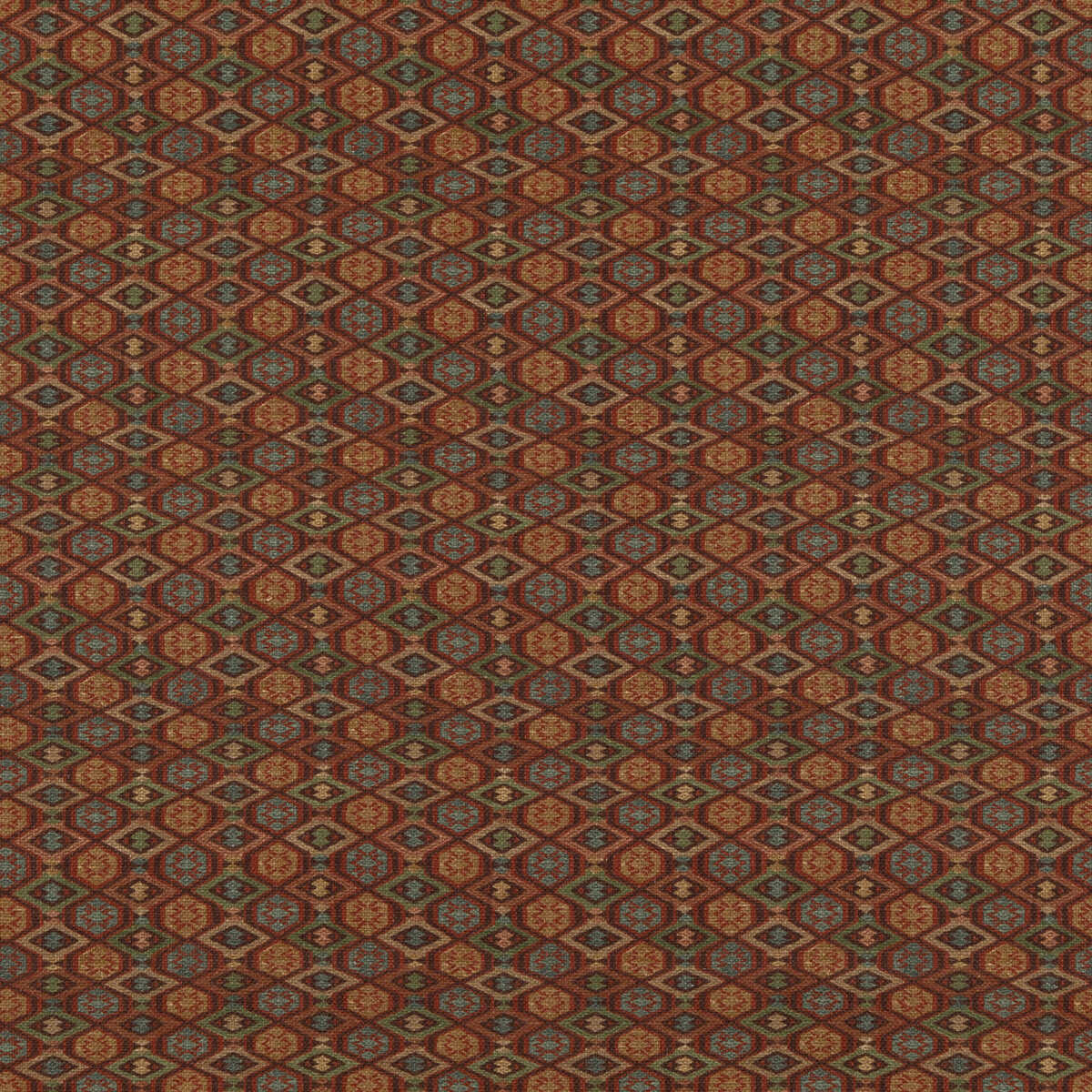 Balfour - Red/Green - G P & J BAKER Fabric