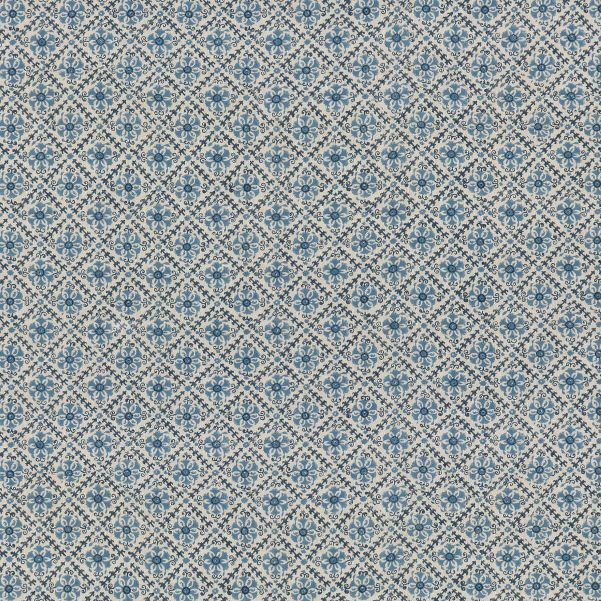 Camden Trellis - Blue - G P & J BAKER Fabric
