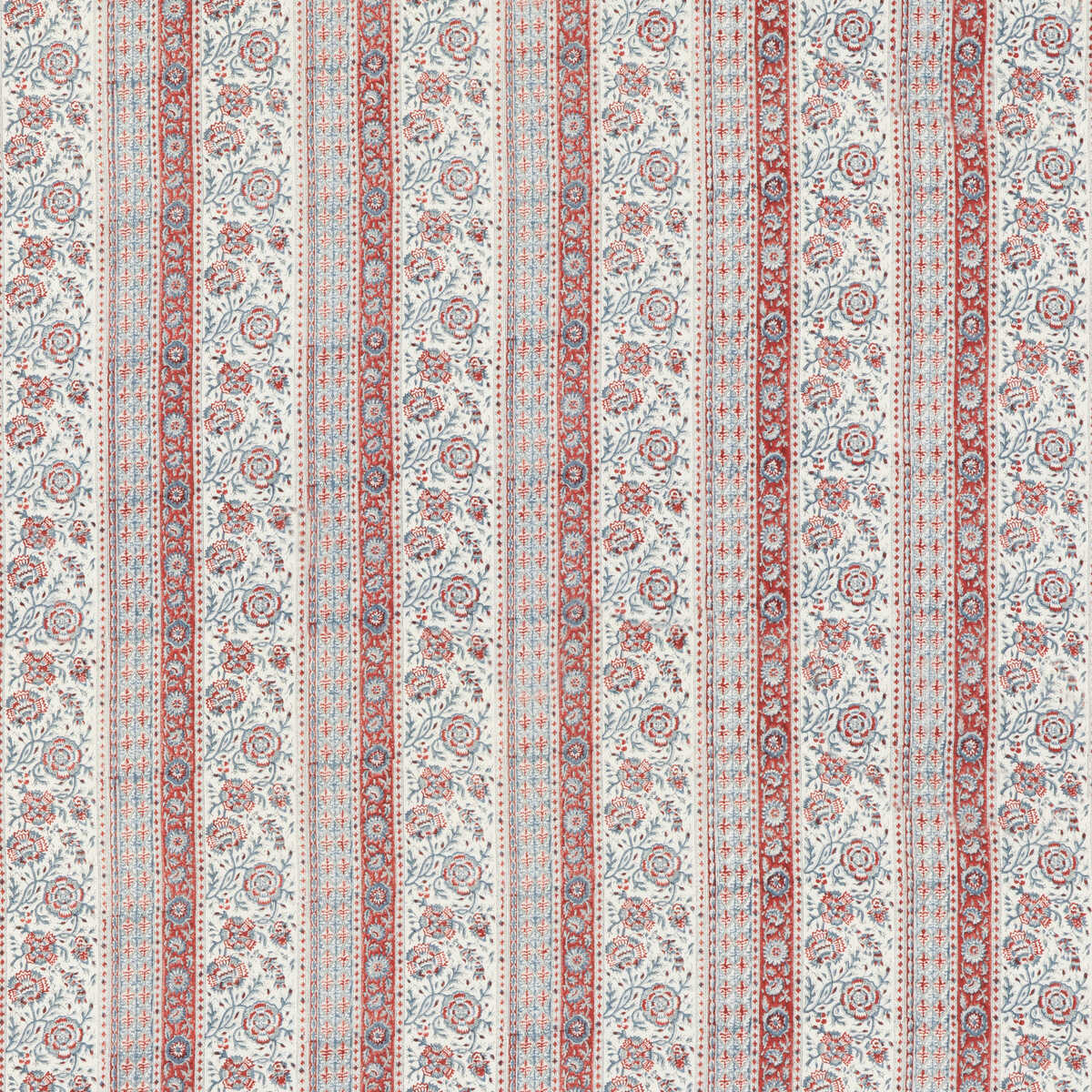 Tillington - Red/ Blue - G P & J BAKER Fabric