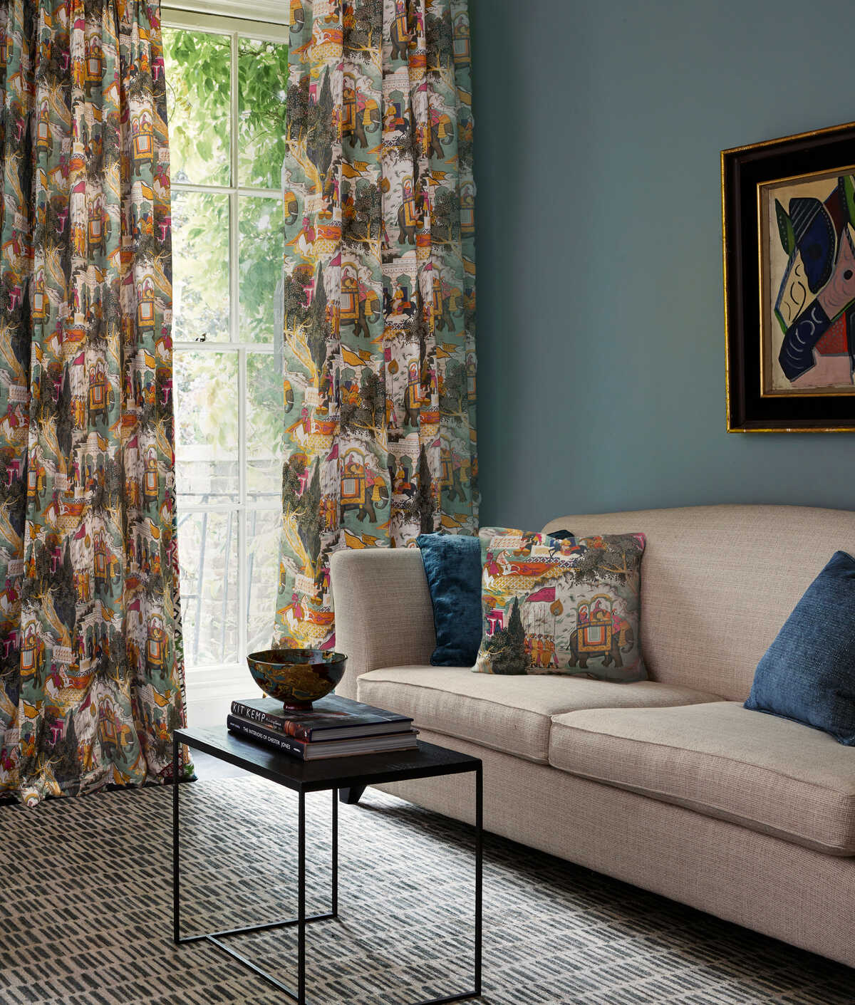 Shalimar - Aqua - G P & J BAKER Fabric
