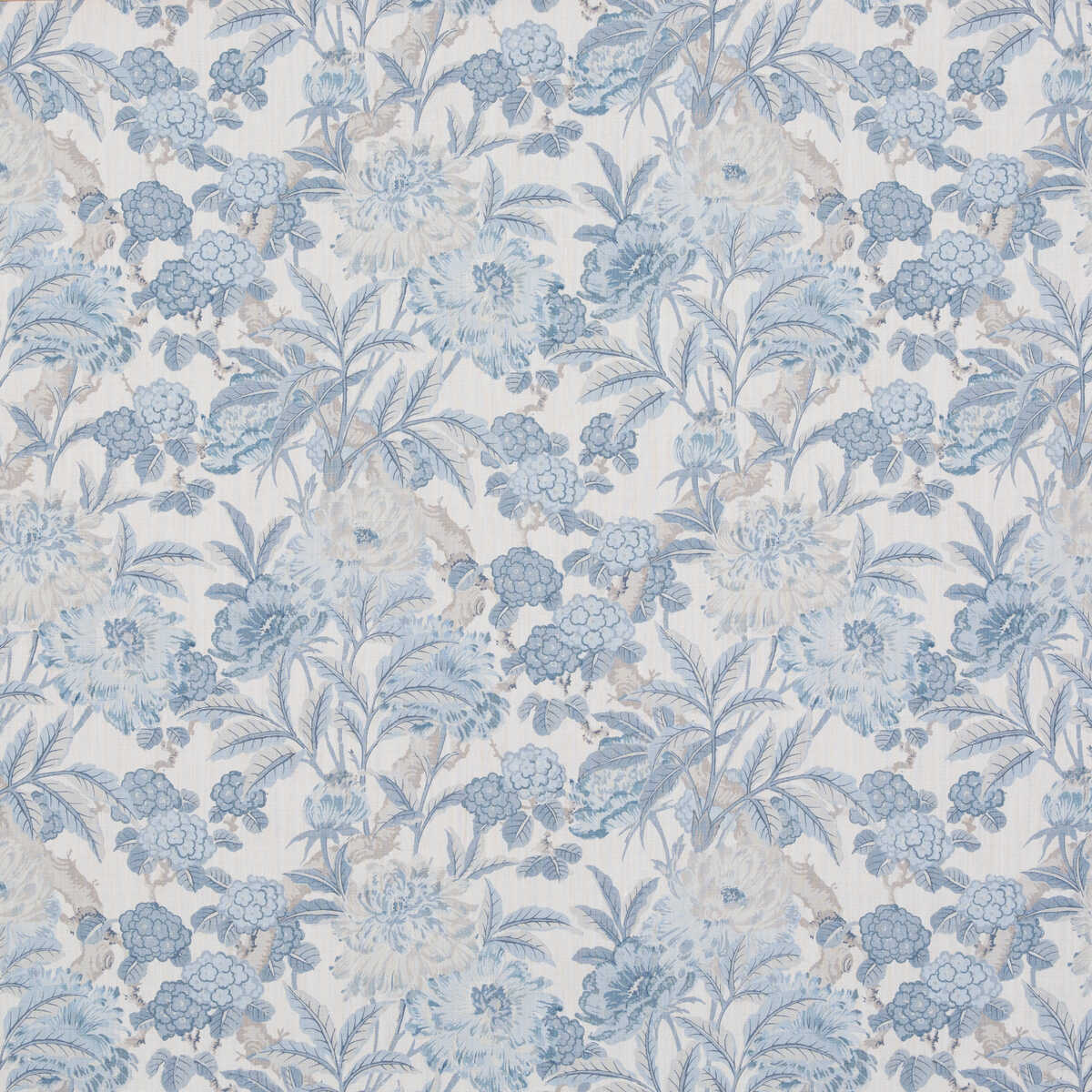 Summer Peony - Blue - G P & J BAKER Fabric