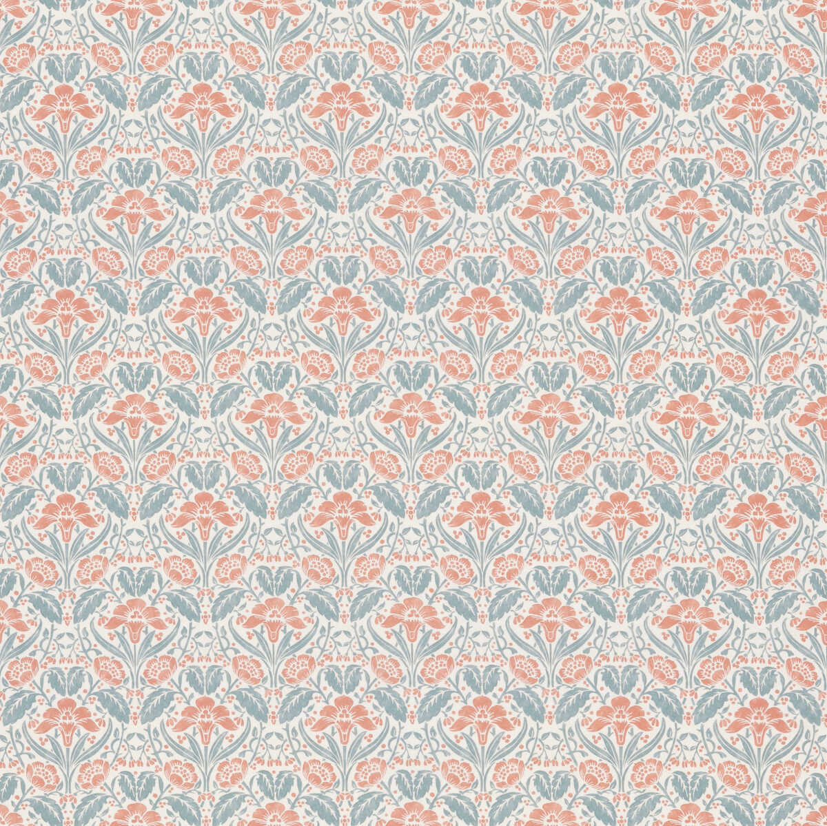Iris Meadow Cotton - Teal - G P & J BAKER Fabric