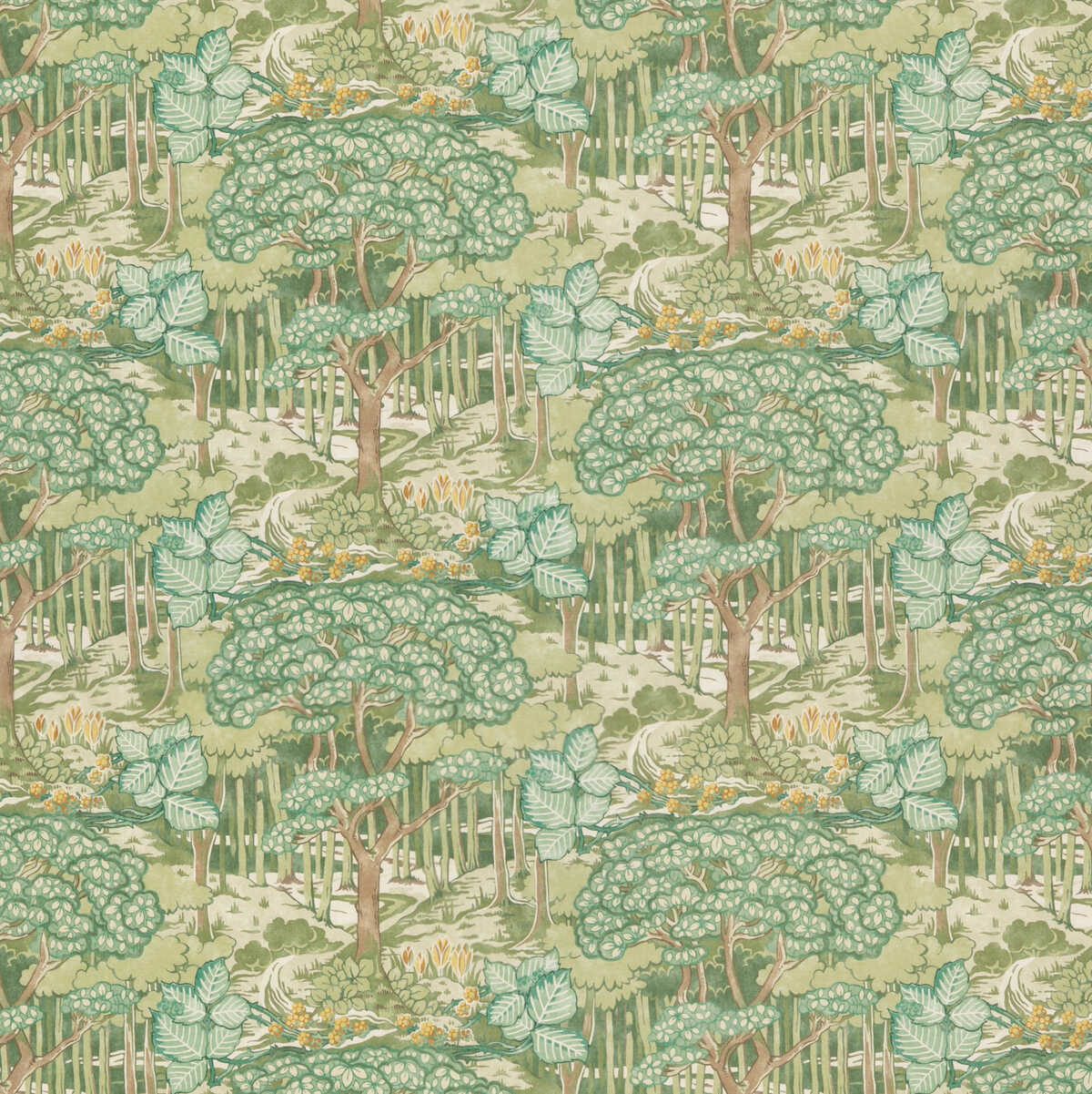 Ruskin Cotton - Green - G P & J BAKER Fabric