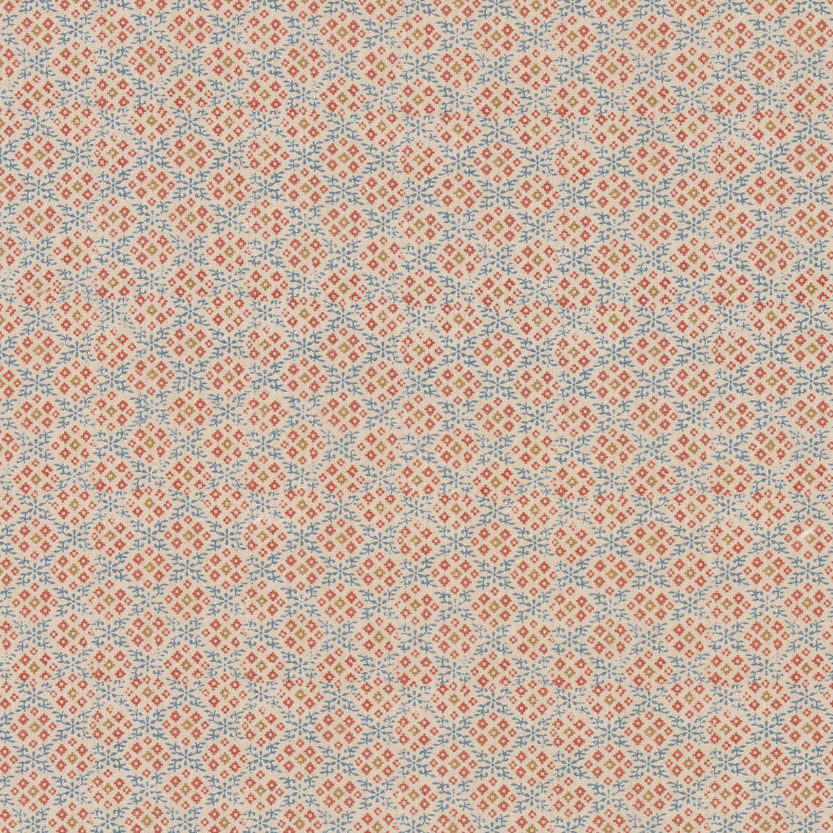 Grantly - Indigo/Red - G P & J BAKER Fabric
