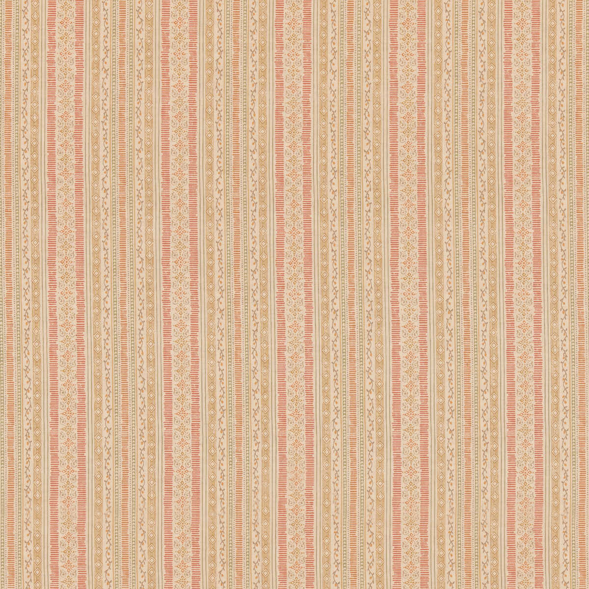 Compton - Red/Ochre - G P & J BAKER Fabric