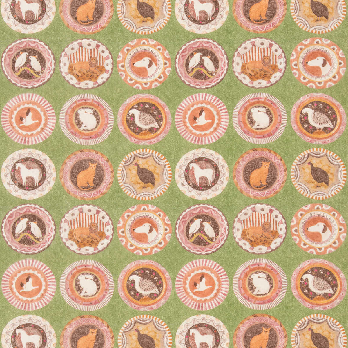 Robina'S Dinner Party - Green - G P & J BAKER Fabric
