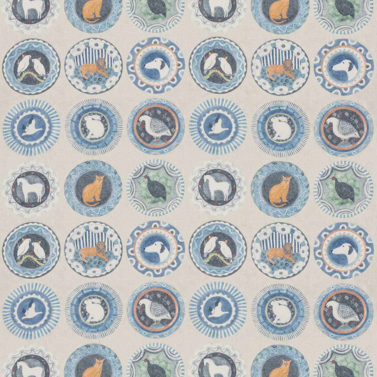 Bp1104740 Robina S Dinner Party Blue G P J Baker Fabric