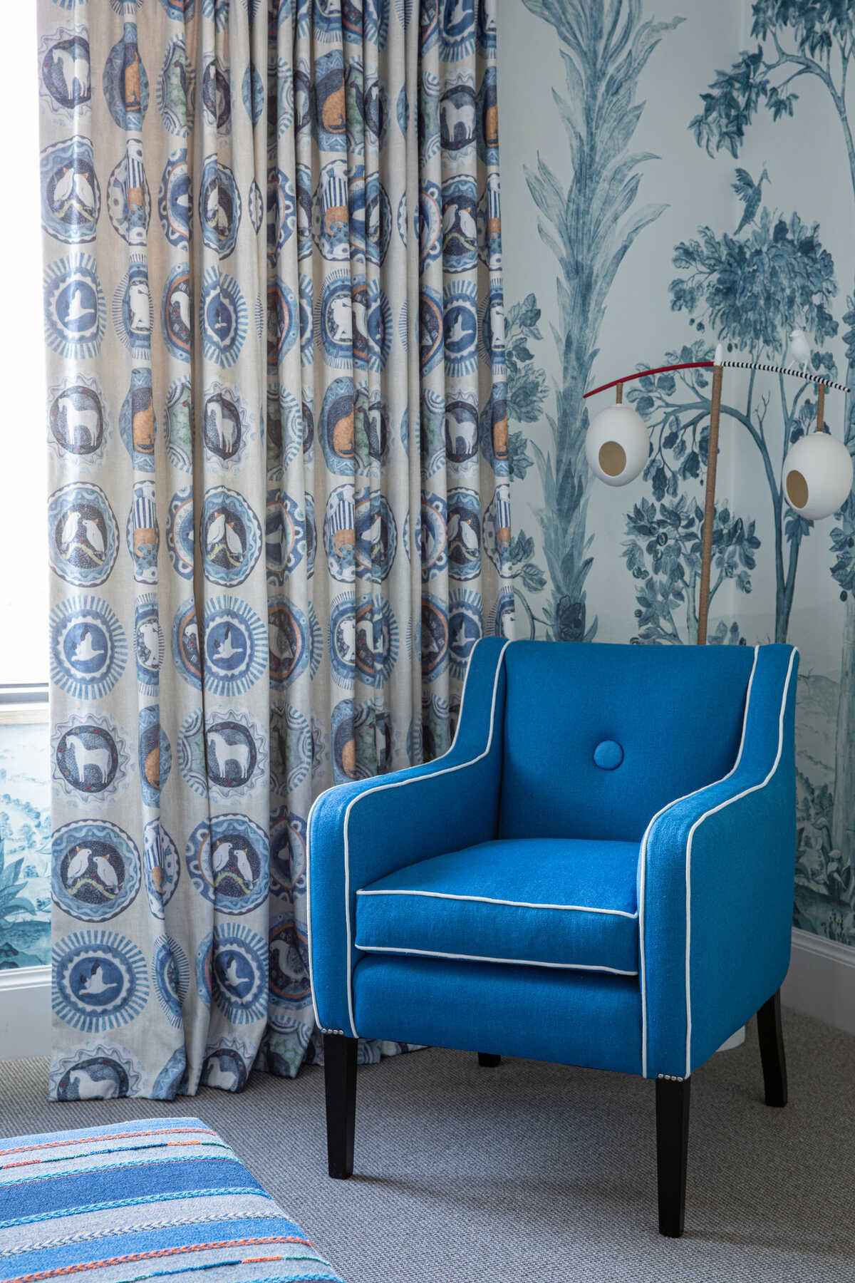 Bp1104740 Robina S Dinner Party Blue G P J Baker Fabric - G P & J BAKER Fabric