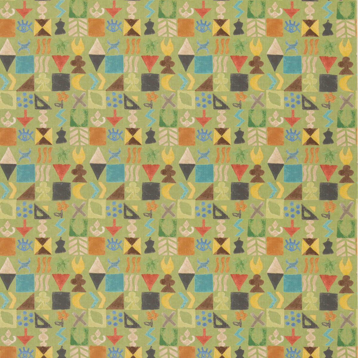 Potato Print - Green - G P & J BAKER Fabric