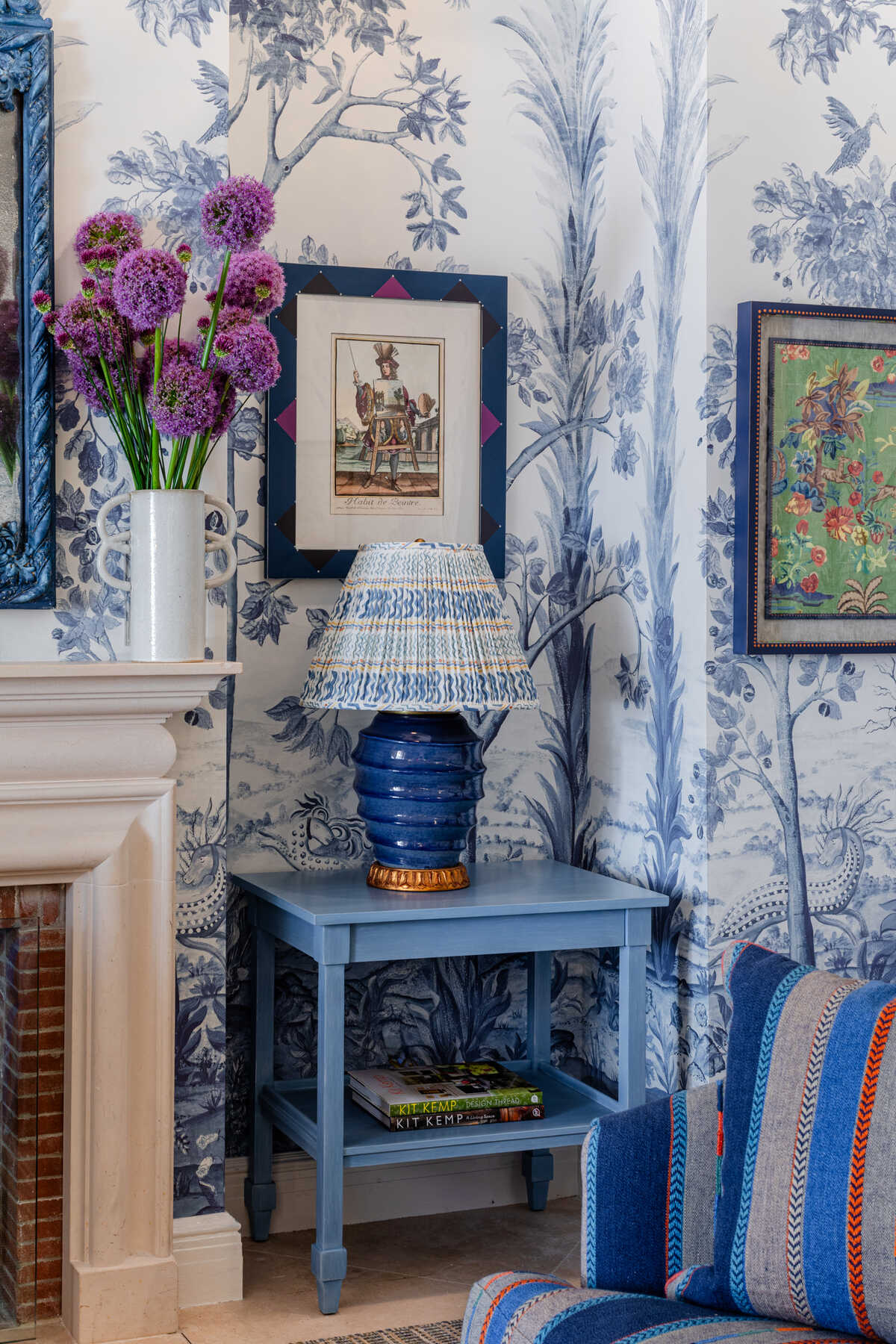 Wriggle Room - Blue/Yellow - G P & J BAKER Fabric
