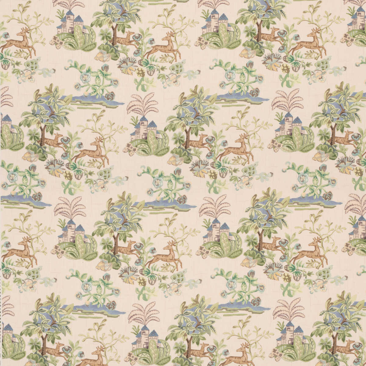 Knight'S Tale - Sage/Blue - G P & J BAKER Fabric