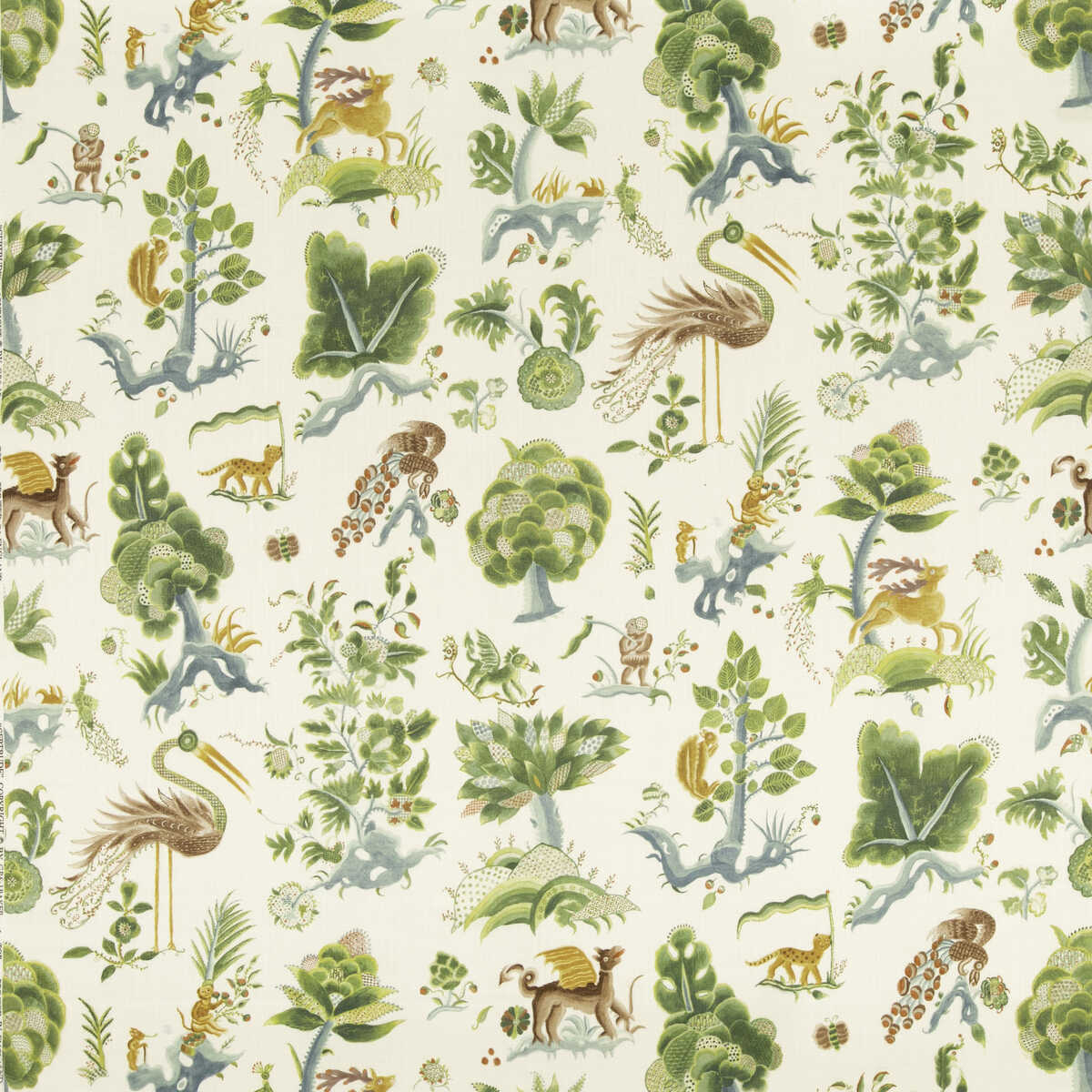 Gertrude - Emerald/Blue - G P & J BAKER Fabric