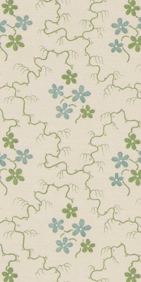 Posy - Green/Aqua - G P & J BAKER Fabric