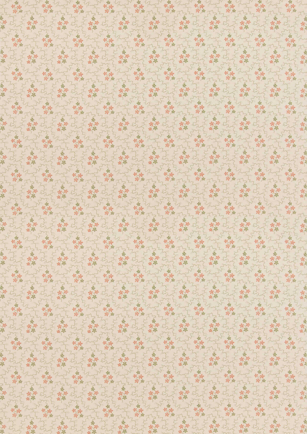 Posy - Green/Red - G P & J BAKER Fabric