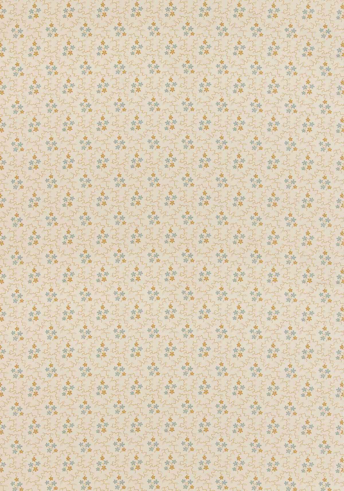 Bp1110540 Posy Ochre Blue G P J Baker Fabric - G P & J BAKER Fabric