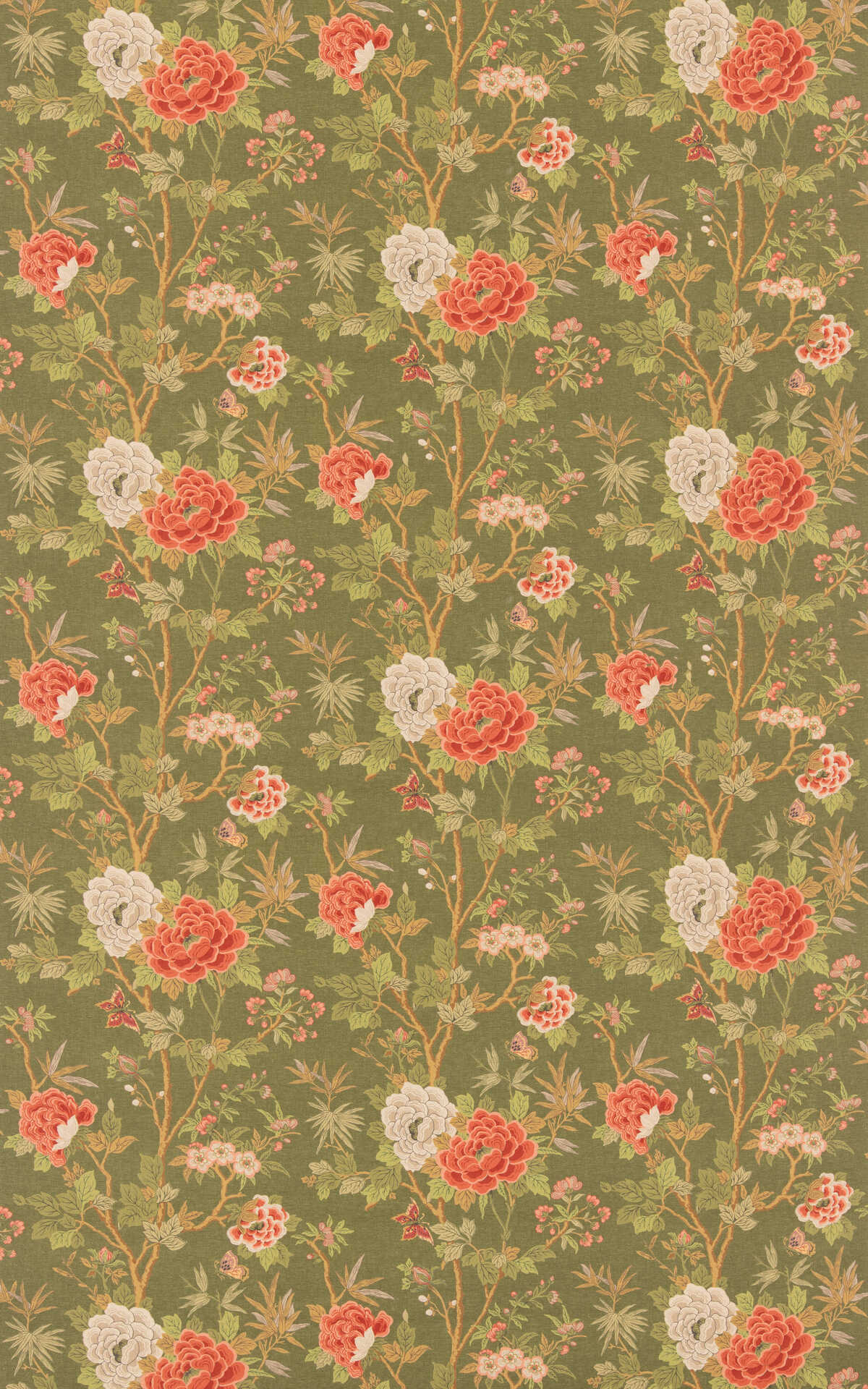 Canton - Olive - G P & J BAKER Fabric