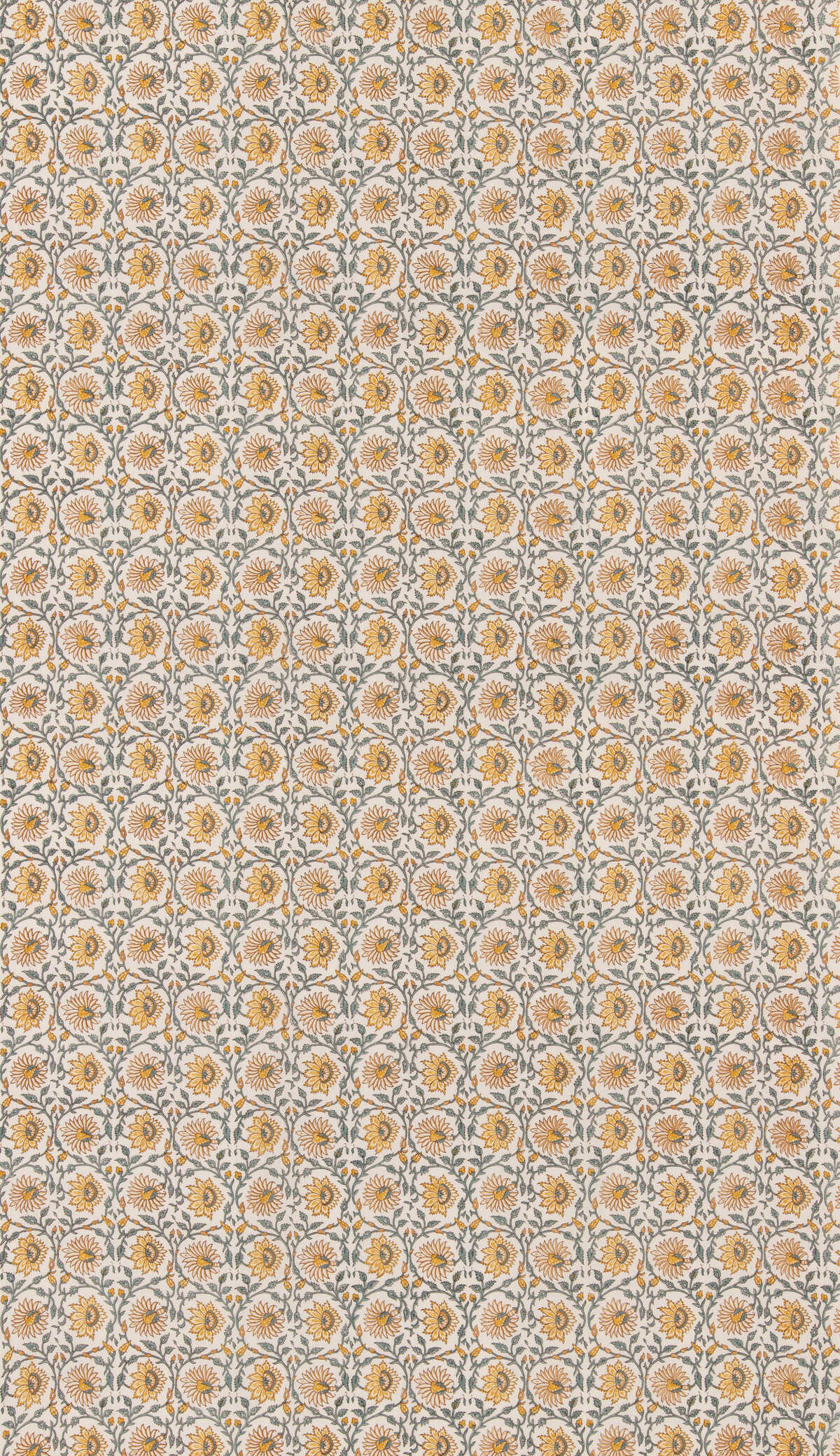 Cecily - Ochre/Teal - G P & J BAKER Fabric