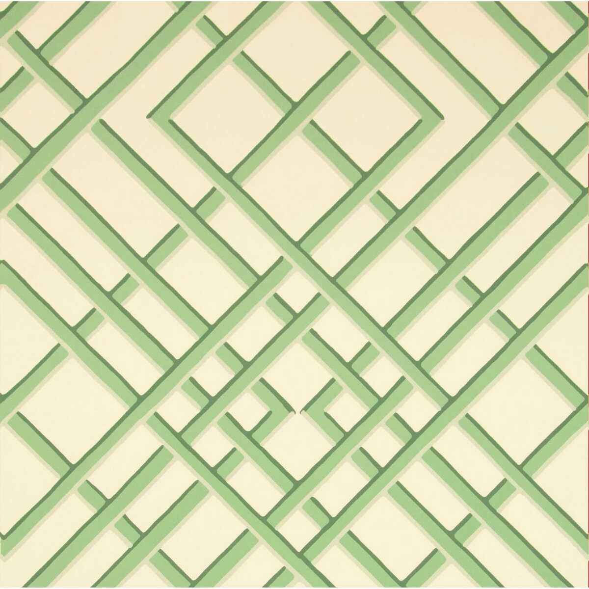 Br60100040 Treillage Sidewall Celadon On Off White Brunschwig Fils Wallpaper