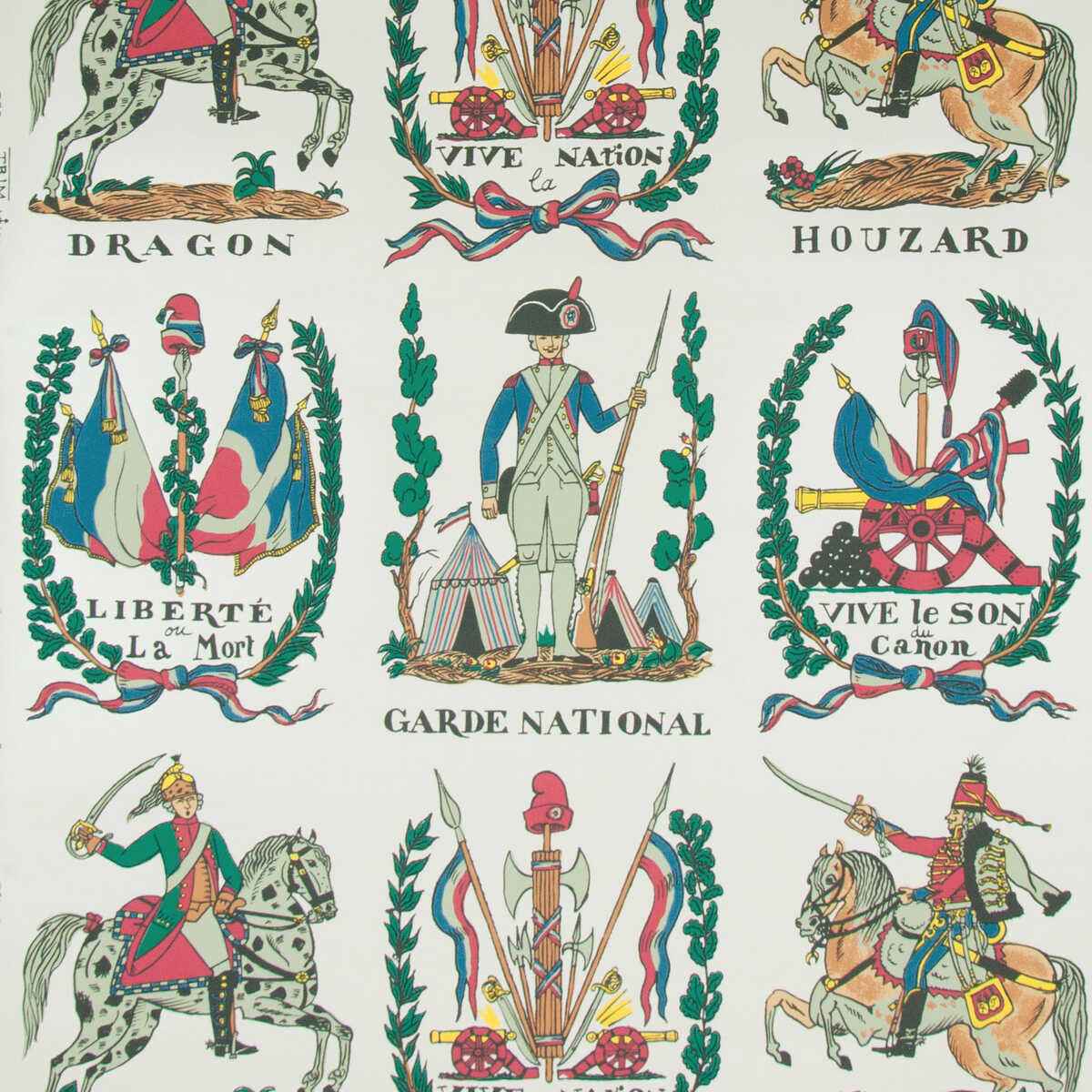 Br60311010 Battle Of Valmy 1792 Multi On White Vinyl Brunschwig Fils Wallpaper