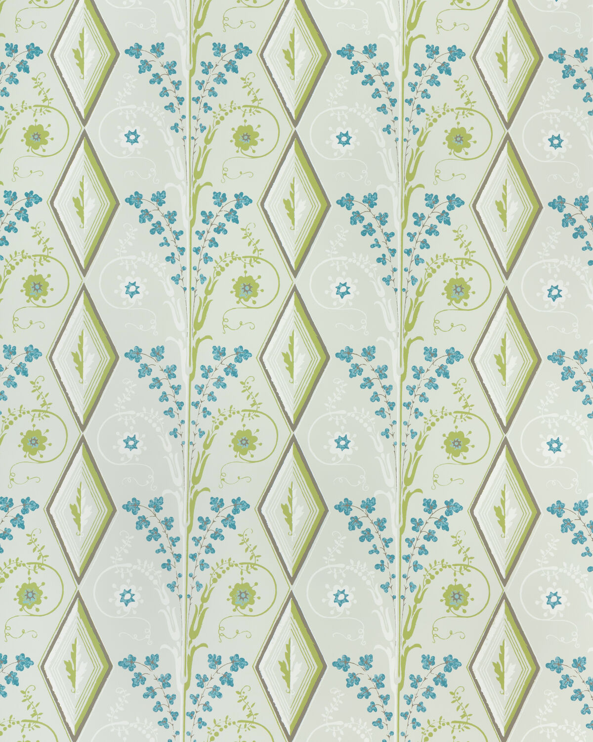 Gallier Diamond - Mist - Brunschwig & Fils Wallpaper