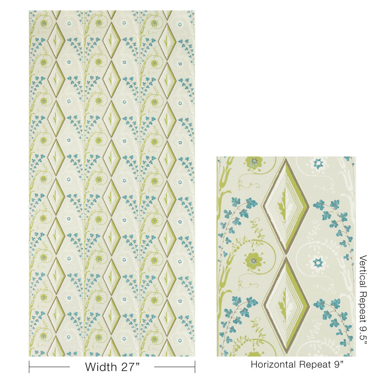 Gallier Diamond - Mist - Brunschwig & Fils Wallpaper