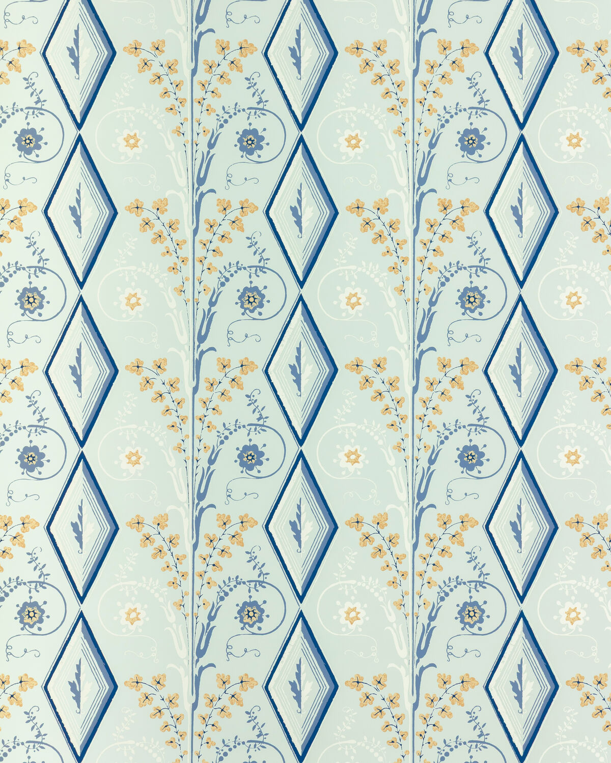 Gallier Diamond - Sky - Brunschwig & Fils Wallpaper