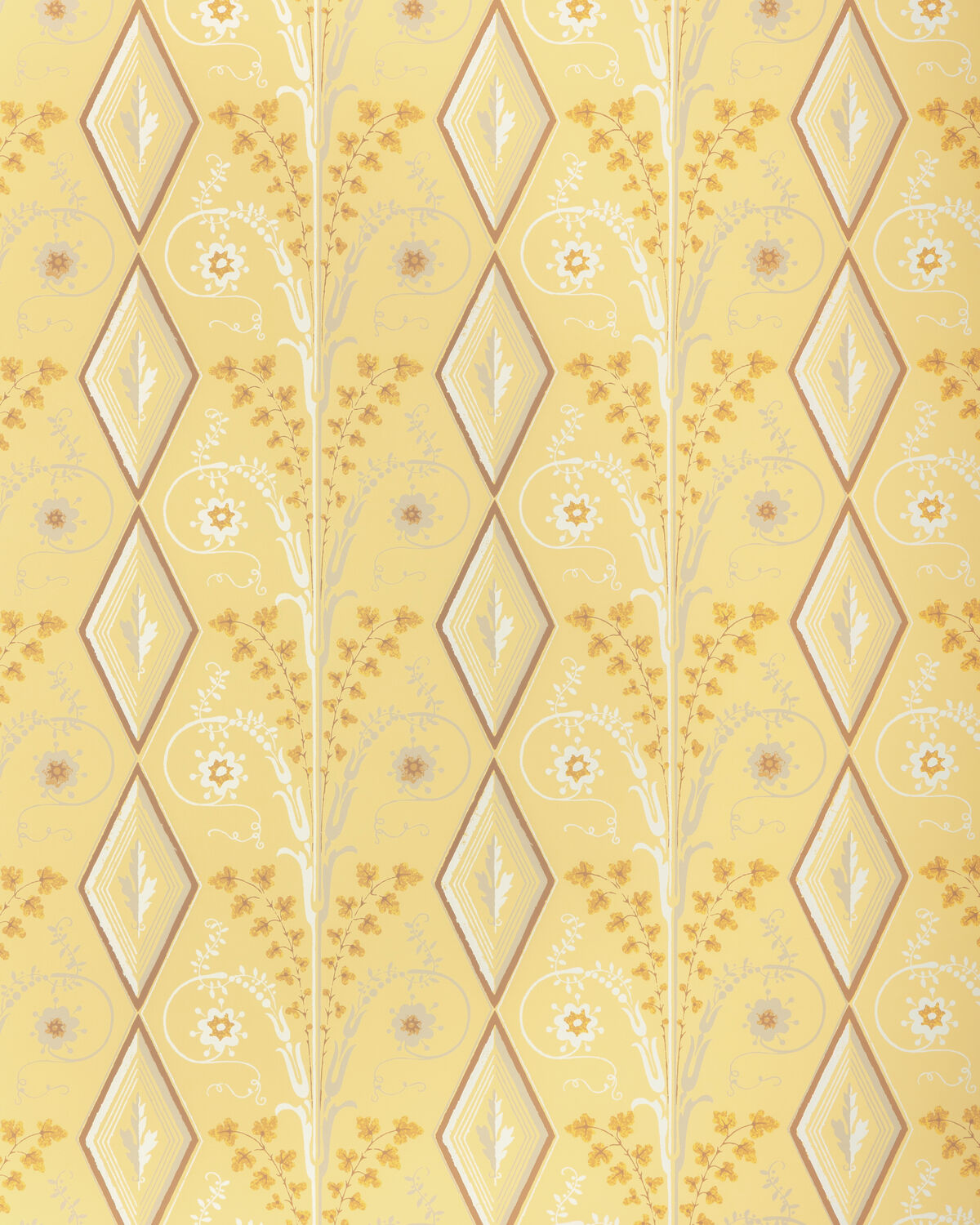 Gallier Diamond - Honey - Brunschwig & Fils Wallpaper