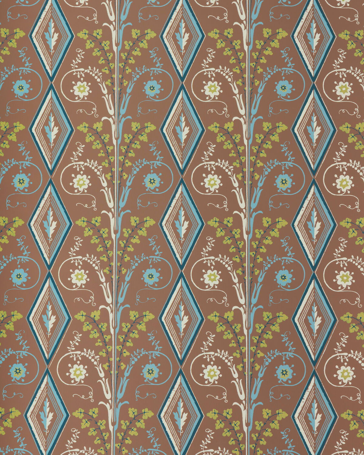 Gallier Diamond - Mocha - Brunschwig & Fils Wallpaper
