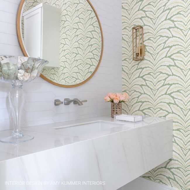 Talavera - Leaf - BRUNSCHWIG & FILS Wallpaper