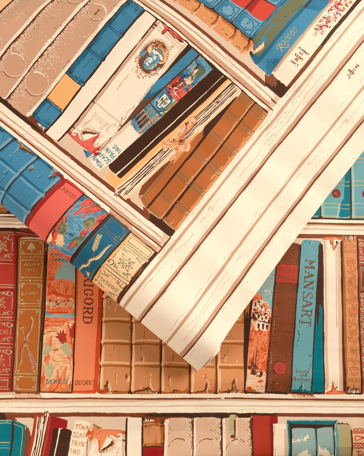 Bibliotheque - Spice - Brunschwig & Fils Wallpaper